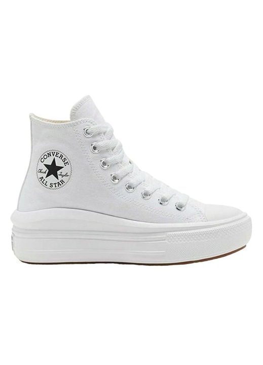 Tenisi sport, Converse, Chuck Taylor All Star Move, Textil/Cauciuc, Alb, Alb