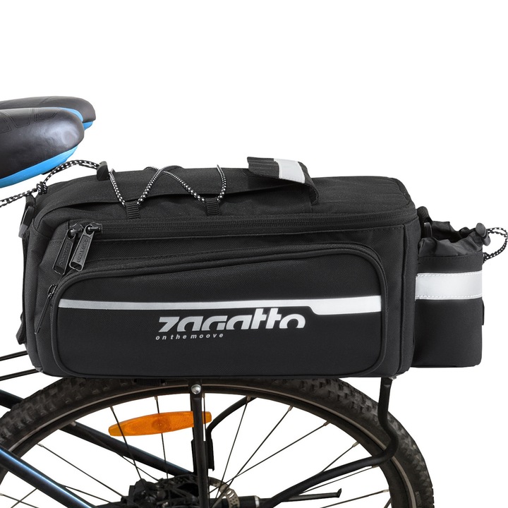 Geanta de bicicleta cufar pe portbagaj, negru, 38x13x20 cm Zagatto, ZG855