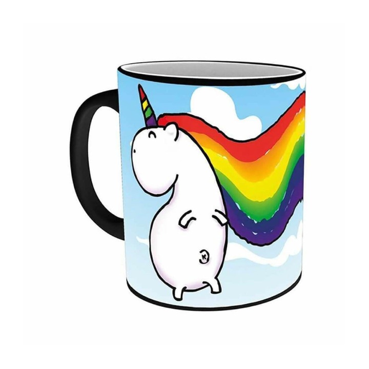 Чаша за промяна на топлината GB Eye, Unicorn, 320 мл, Блясък, многоцветен
