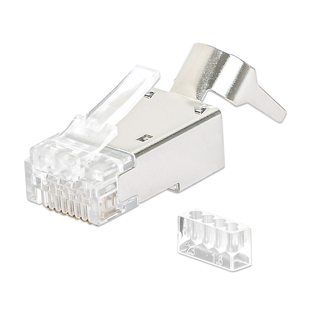 Pachet 50 mufe RJ45 STP pentru cablu rigid flexibil Cat.6A STP ...