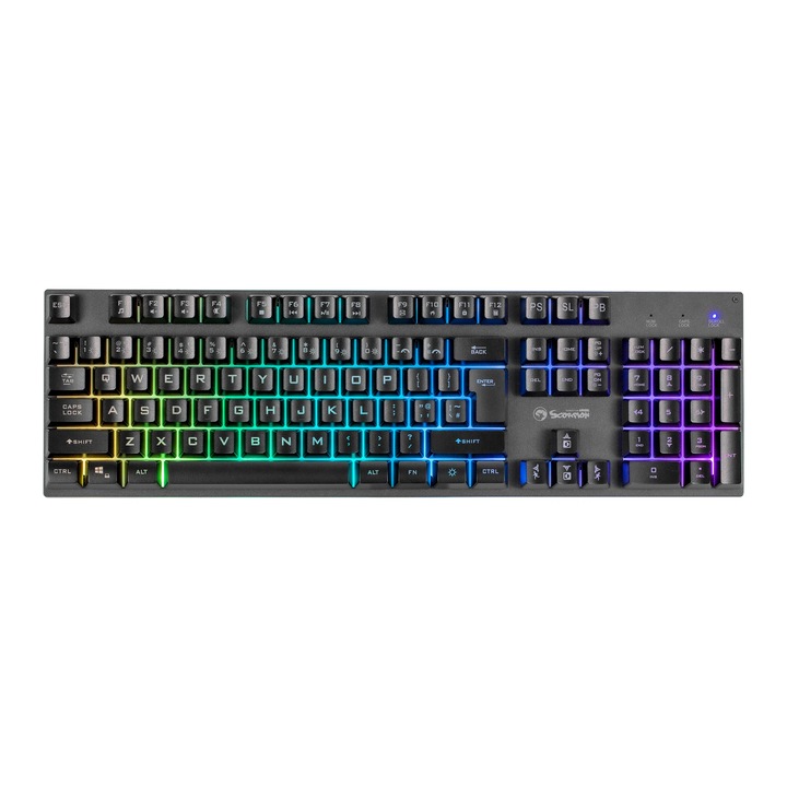 Клавиатура Marvo геймърска клавиатура Gaming Keyboard 104 keys - K604 - RGB MARVO-K604