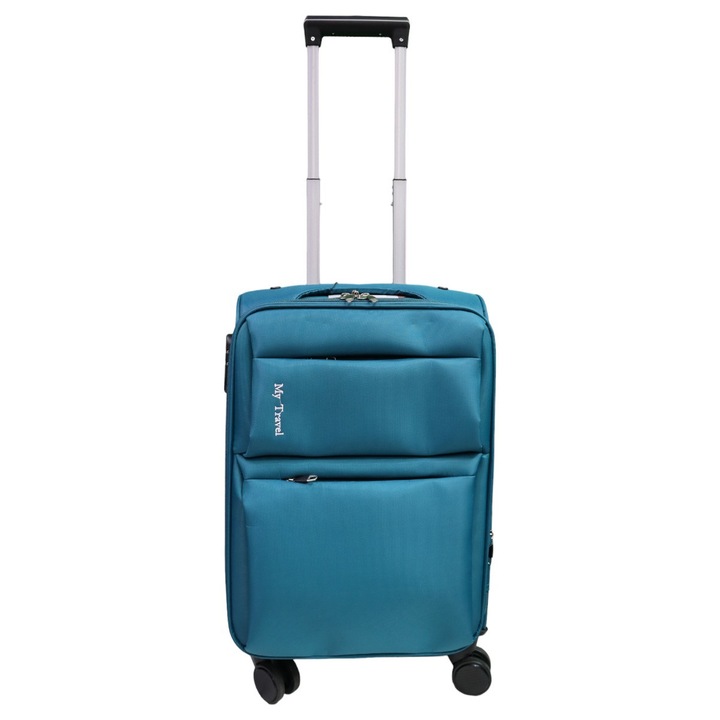 Troler My Travel B-001, dimensiune mica 20", 4 roti pivotante, 50x35x25cm, green