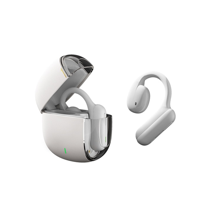 Безжични слушалки OWS8, Open Bluetooth DT3.0, бели