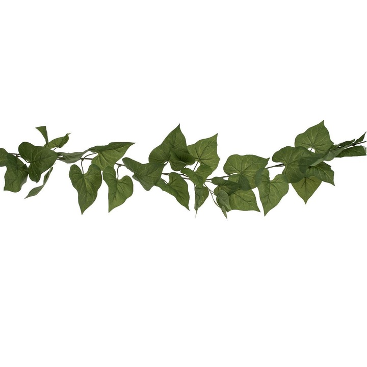 Ghirlanda decorativa Shopiens® din verdeata cu frunze de iedera si lungime de 180 cm