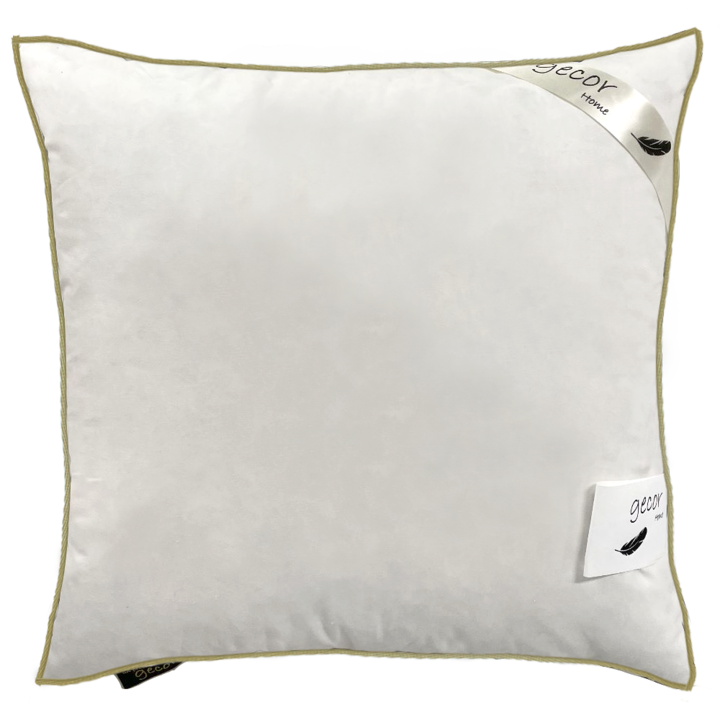 Perna cu puf si pana de gasca Gold Gecor, 70x70x18 cm, 70% puf de gasca, 30% pene de gasca, 100% bumbac