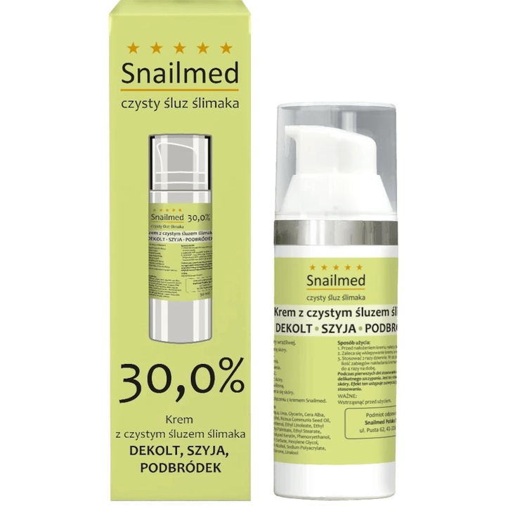 Crema regenerativa intensiva pentru gat si decolteu, Snailmed, 30 ml