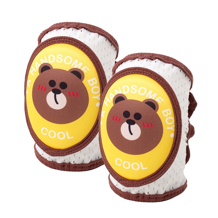 Genunchiere pentru copii, JESWO, Burete/Textil, Ajustabile, Multicolor