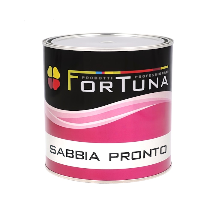 Пясъчна мазилка Fortuna Sabbia Pronto, 0.9 л, перлен ефект, сребристо бял