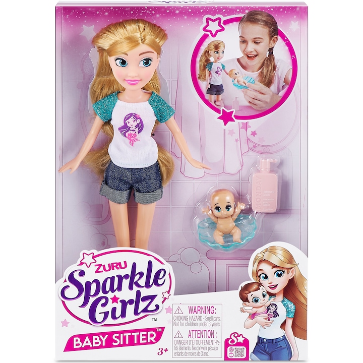 Комплект за игра Sparkle Girlz - Babysitter