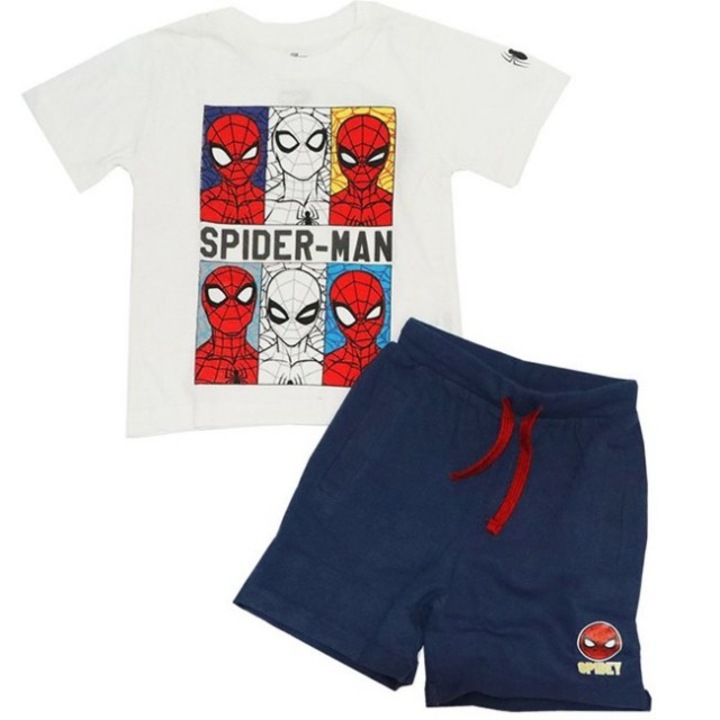 Set de mâneci scurte pentru copii Spider-man 21604, Alb