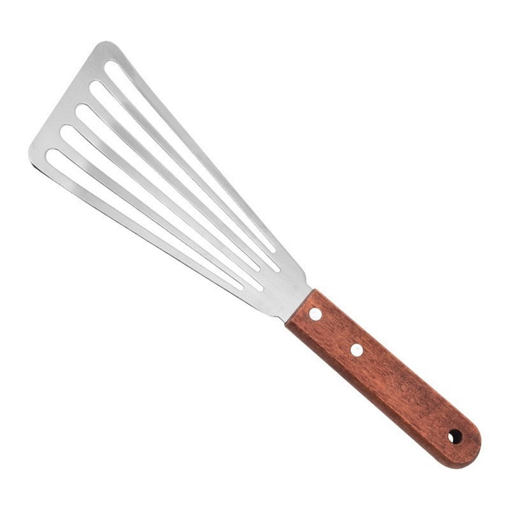 Spatula pentru Prajire, cu maner din lemn maro