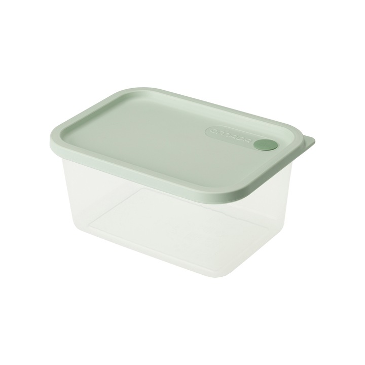 Cutie alimentara dreptunghiulara 19x14xH9 cm 1, 3L capac culoare verde salvie