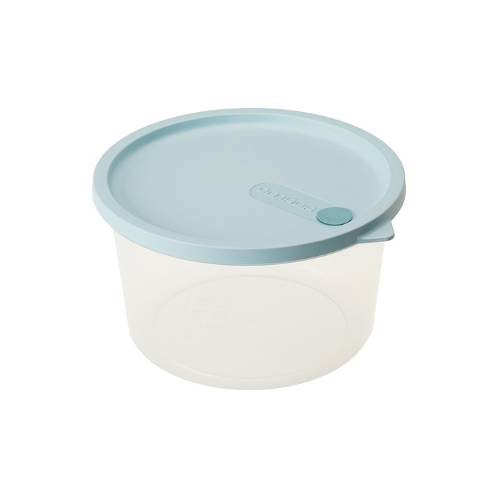 Cutie alimentara rotunda D18xH10, 5 cm 1, 6L capac culoare sky dust