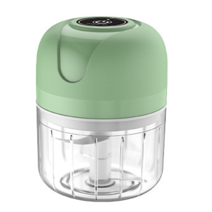 Mini Blender Electric Virovetix, pentru Usturoi, Legume, culoarea Verde, 250 ml