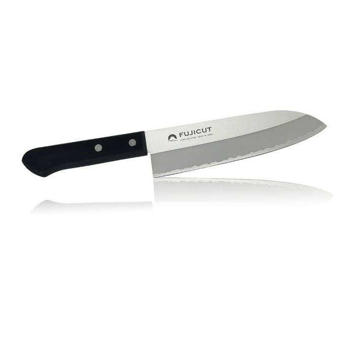 Konyhakés, Tojiro FC-1621, Fuji evőeszközök, Santoku, 165mm, fekete