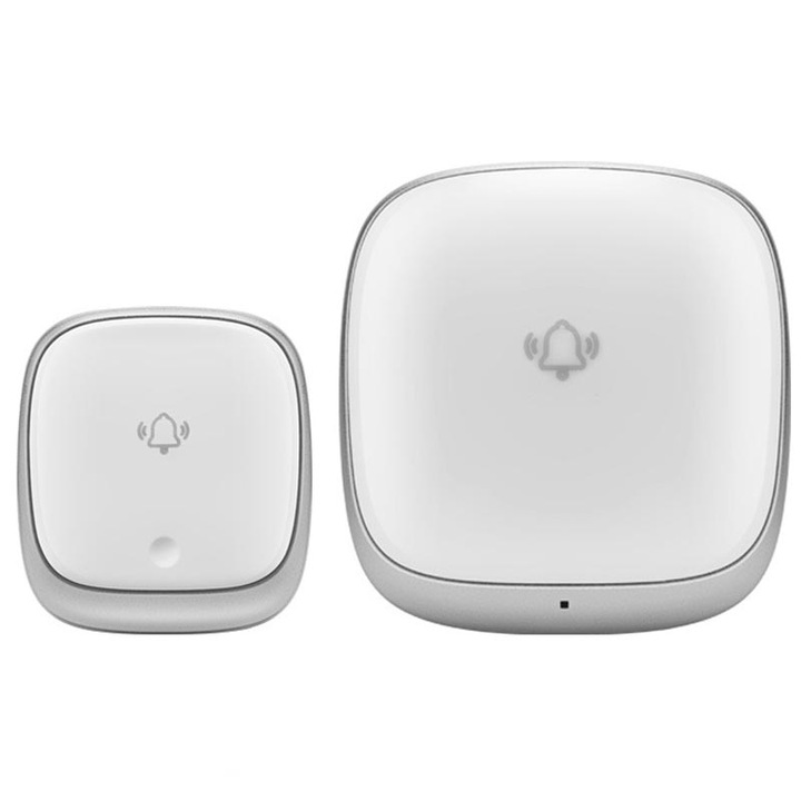 Sonerie Fara Fir/ Wireless, oein, 38 Melodii, 5 Trepte Volum, rezistenta la apa, pentru usa/ poarta, alb