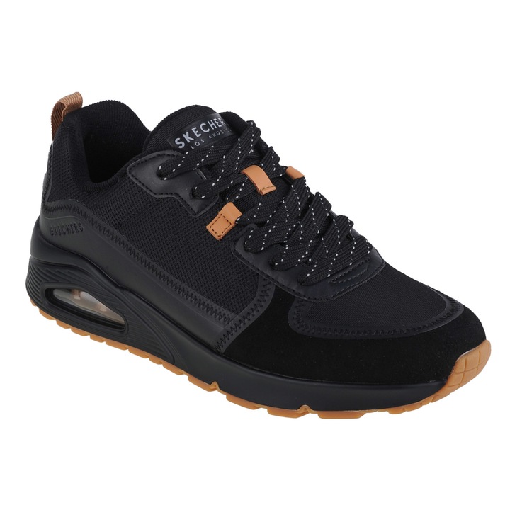 Skechers Uno-Layover ferfi tornacipo textil anyagbol es szintetikus borbol, fekete 32'4, Fekete