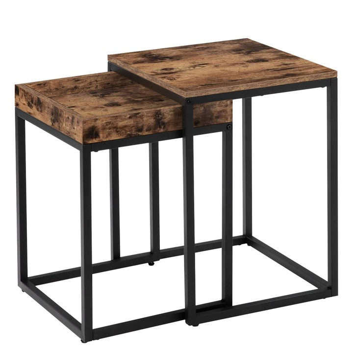 Set 2 mese Begryf, Maro/Negru, 45x40x55cm, 40x38x51cm