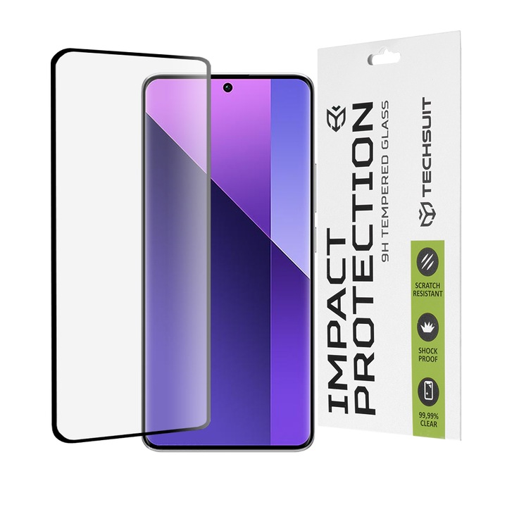 Üvegfólia Xiaomi Redmi Note 13 Pro+ 5G Techsuit 111D Full Glue Full Cover, fekete