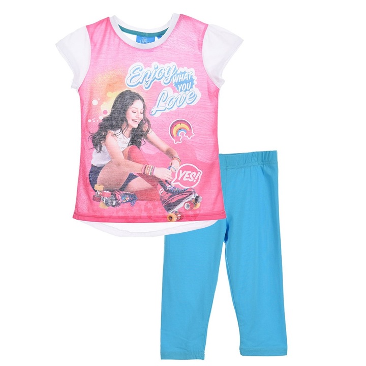 Compleu de vara Soy Luna roz-turcoaz 4 ani 104CM