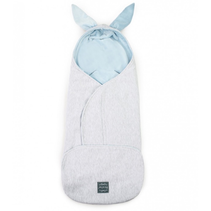 Paturica pentru carucior/scaun auto Floo for Baby Footmuff Rabbit Blue