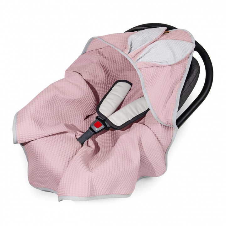 Paturica de vara pentru scaun auto sau carucior Floo for Baby Iepuras Blueberry