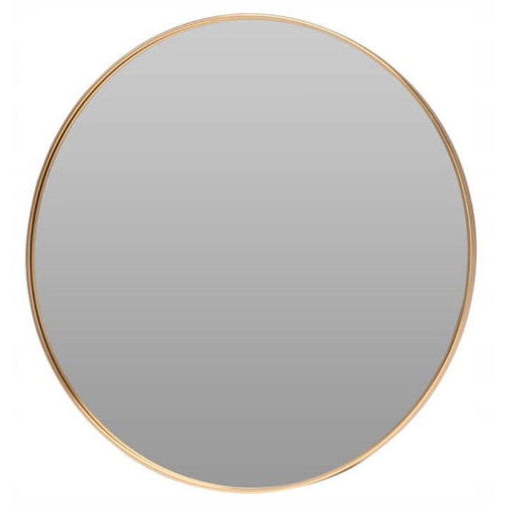 Oglinda cadru metalic rotund auriu 50x50x1.5 cm
