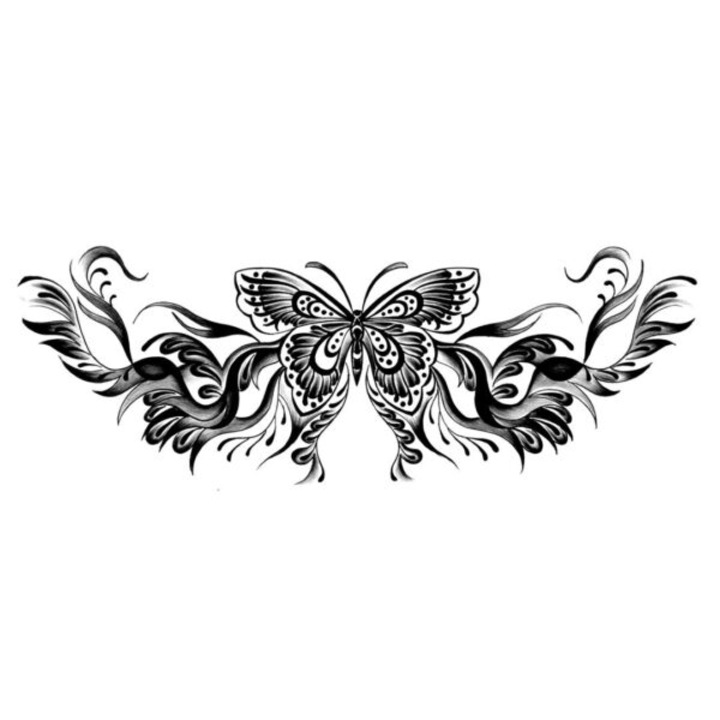 Tatuaj temporar, Flash Tattoos Romania, Embracing Flutter, rezistent la apa, aplicare rapida, 11x21 cm