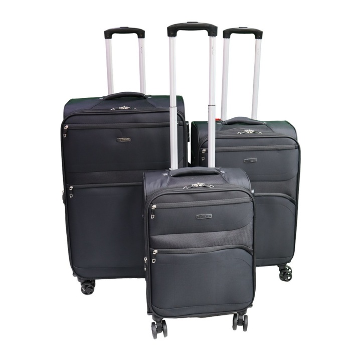 Комплект куфари My Travel B-412, 20", 24", 28", Черен