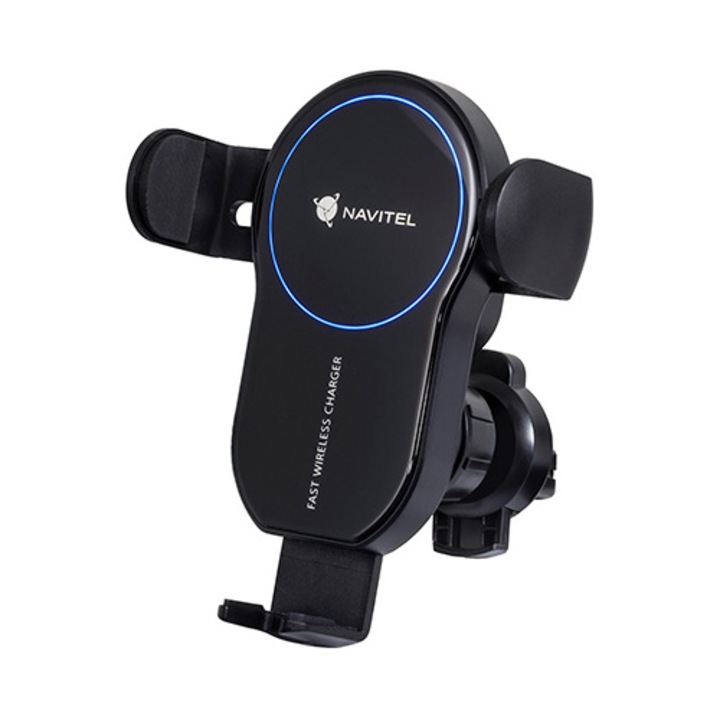 Suport auto pentru telefon NAVITEL SH1000 PRO cu incarcare Qi wireless de 15 W si USB-C