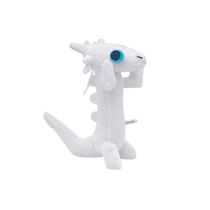Плюшена играчка, модел Танцуващ дракон, 25 см, бял