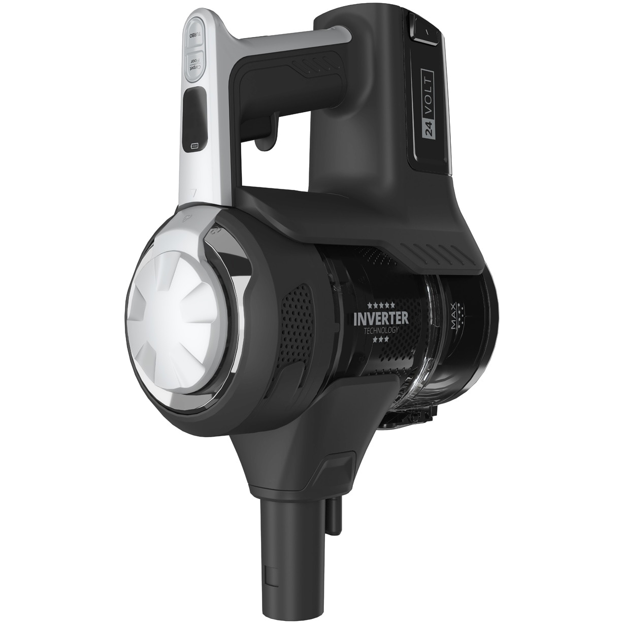 Aspirator vertical fara fir cu mop Vestfrost Aqua Plus Power VFVM4501GS, motor inverter, autonomie maxim 120 minute, negru