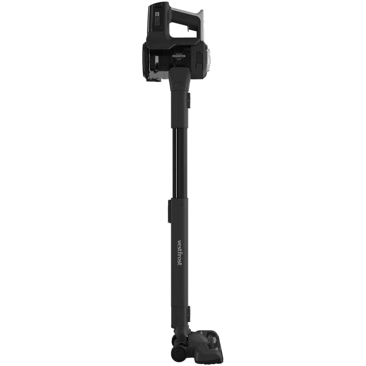 Aspirator vertical fara fir cu mop Vestfrost Aqua Plus Power VFVM4501GS, motor inverter, autonomie maxim 120 minute, negru