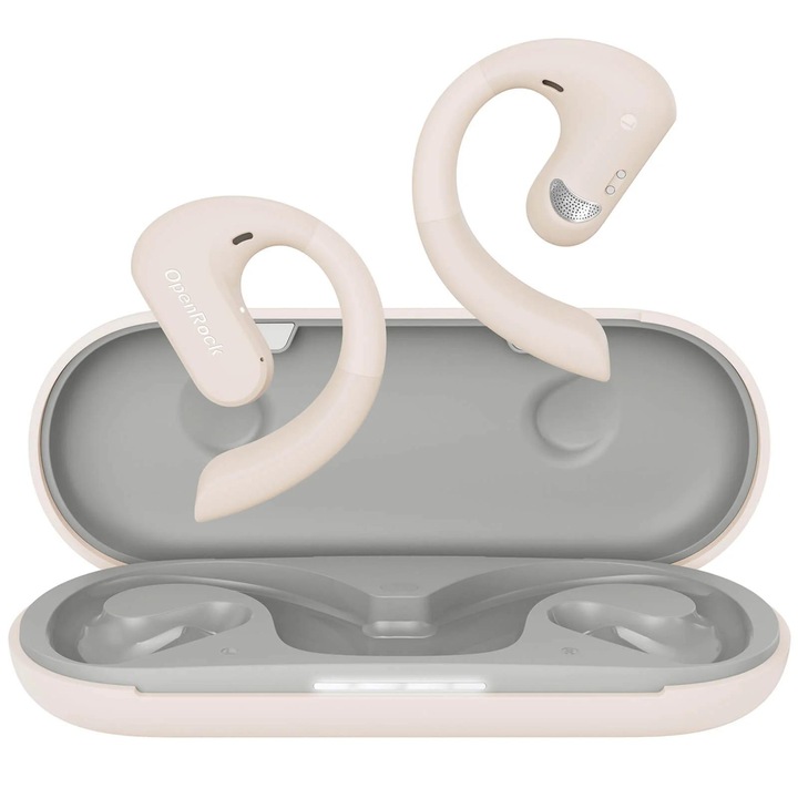 OneOdio OpenRock S open-ear fülhallgató, TWS, Bluetooth 5.3, IPX5, Krémszín