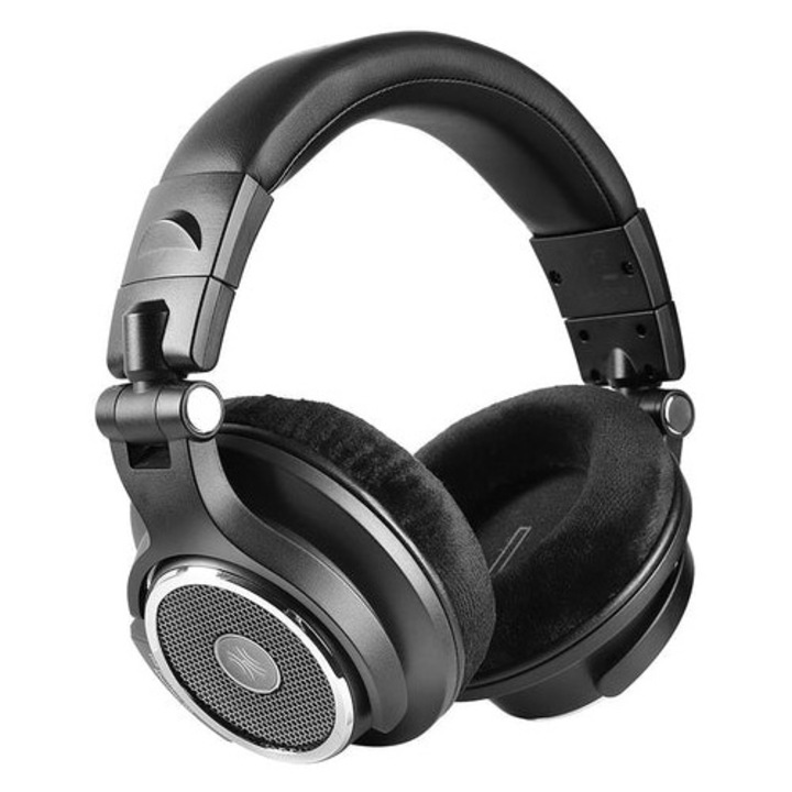 OneOdio Monitor 80 fejhallgató, Over ear, nagy felbontású audio, levehető vezetékkel, csatlakozó 3,5 mm/6,35 mm, fekete