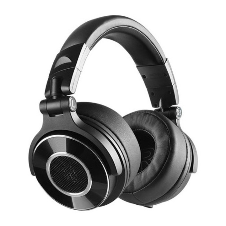 Fül feletti fejhallgató OneOdio Monitor 60, nagy felbontású audio, levehető vezetékkel, csatlakozó 3,5 mm/6,35 mm, fekete