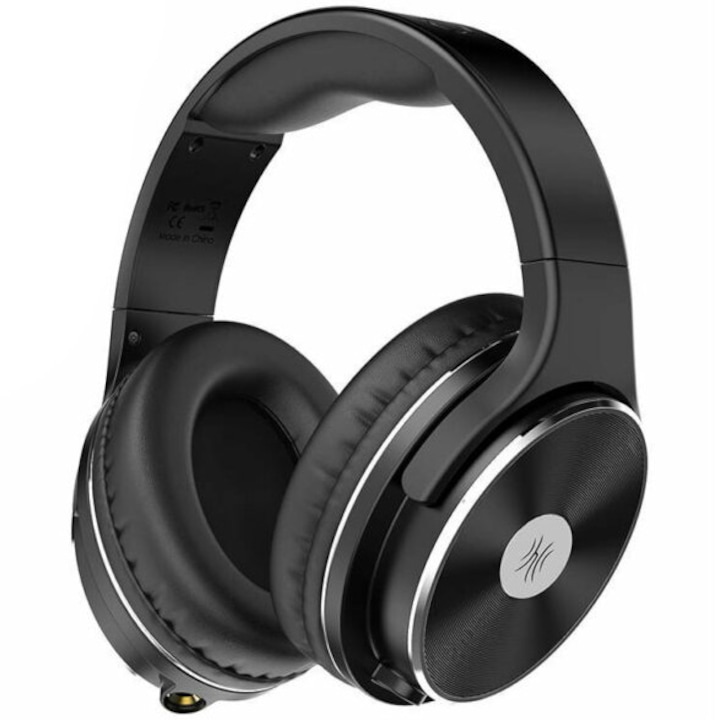 OneOdio Studio HiFi fejhallgató, Over the Ear, mikrofon, levehető vezeték, Jack 3,5/6,35 mm, fekete