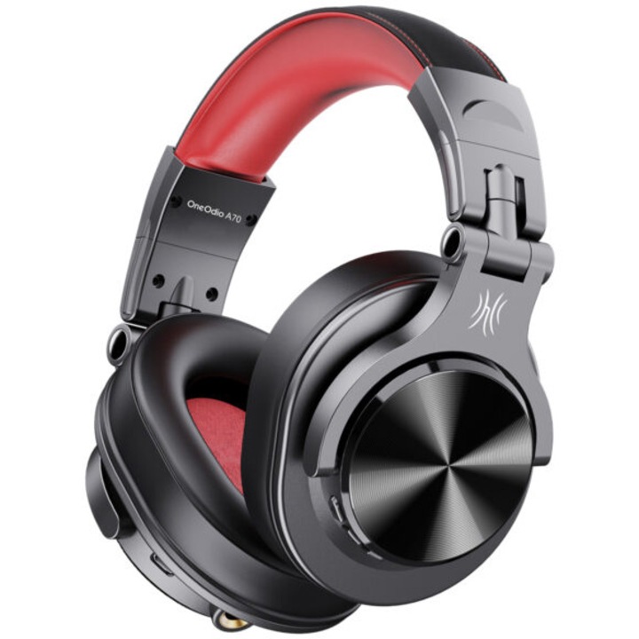 Слушалки Over the Ear OneOdio Fusion A70, Безжични, Bluetooth 5.2, Микрофон, Red