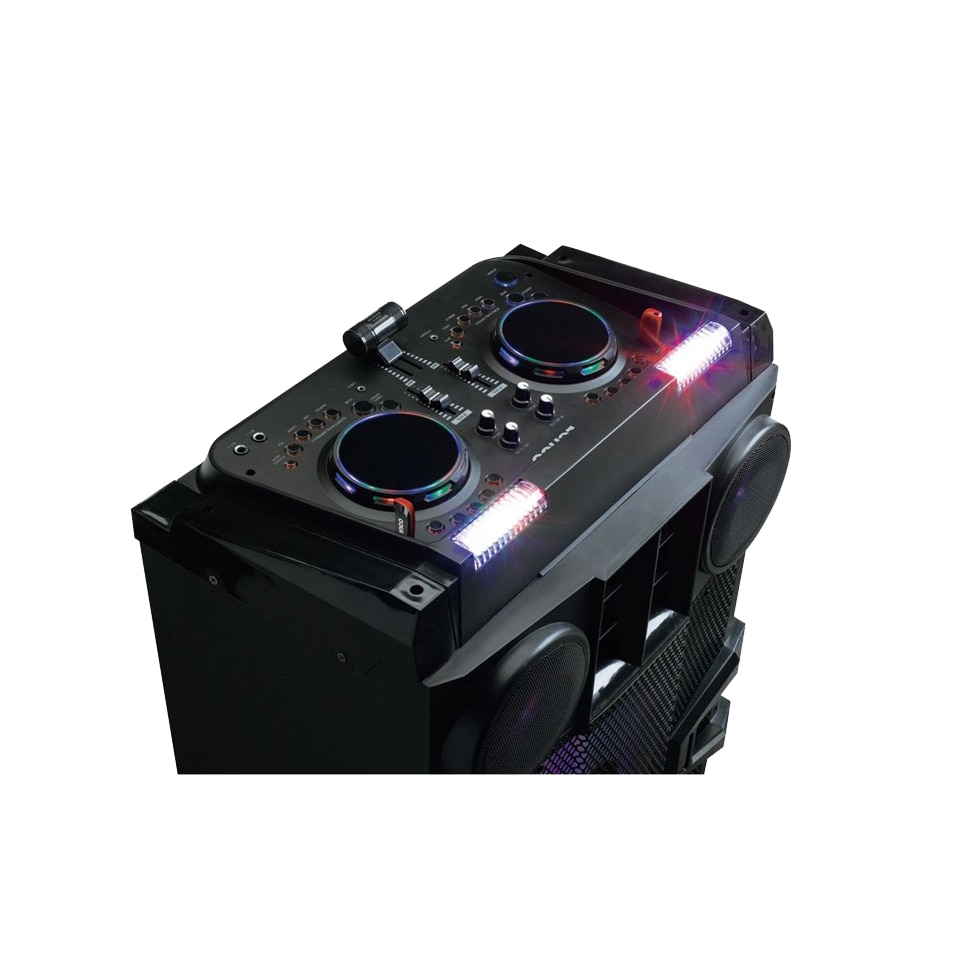 Активна колонка Lenco PMX-850, 700W, Bluetooth, LED светлини, DJ пулт ...