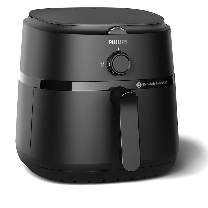 Фурна с горещ въздух Philips NA130/00 Airfryer 1000 XL, капацитет 6,2 л, 1700 W, 12 предварително програмирани метода на приготвяне, черна