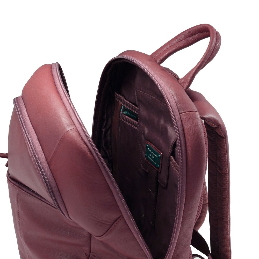 Rucsac Piquadro din piele naturala, portlaptop de 14” si iPad®10, 5’’/9, 7”, bordo, CA3214X2/BO