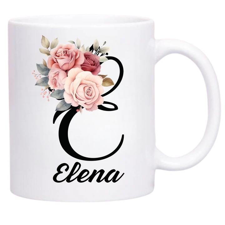 Cana ceramica, personalizata cu nume si trasaturi de personalitate, Elena, 330 ml