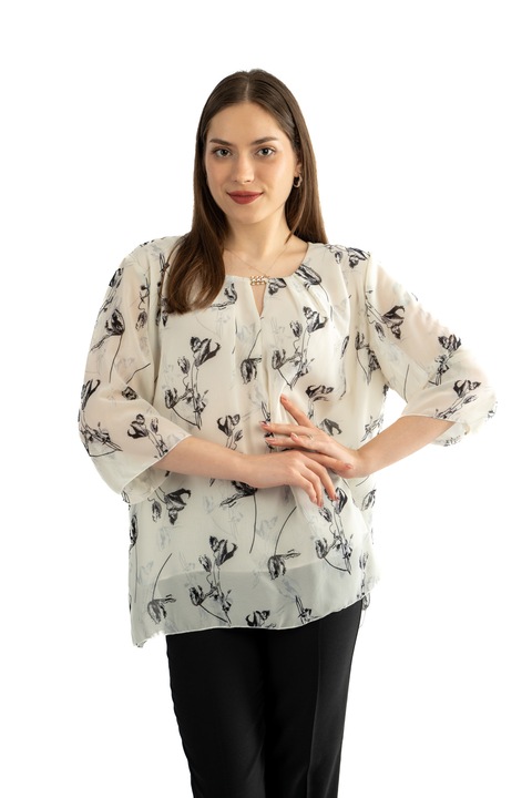 Bluza dama 815, Negru/Ivoire