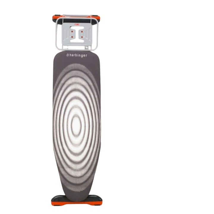 Millenyum Premium Harbinger Vasalódeszka, Vasalóval és vasalóállomással, Vasalófelület 46X127 cm, Állítható magasság 80-105 cm, Monoblokk, 100% pamut, Beépített hosszabbító, Többszínű