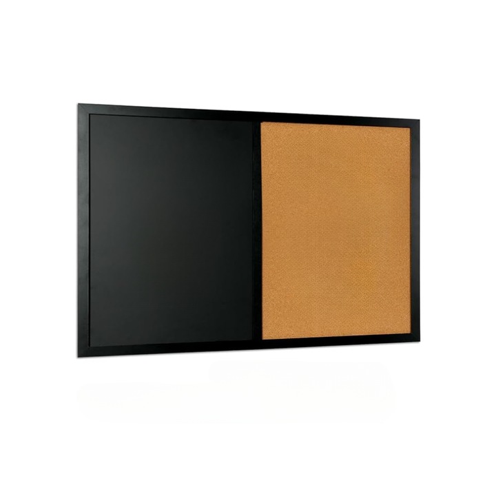 QUEENLINK mágneses tábla, krétához és vászonhoz 60 x 90 cm, Fekete