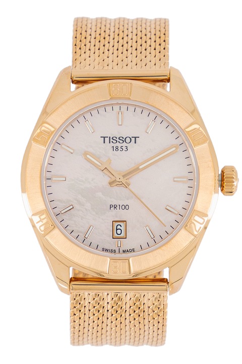 Tissot, Часовник с мрежеста верижка, Rose Gold
