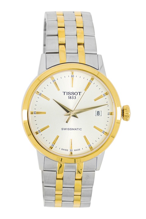 Tissot, Автоматичен часовник с двуцветен дизайн, Сребрист, Златист