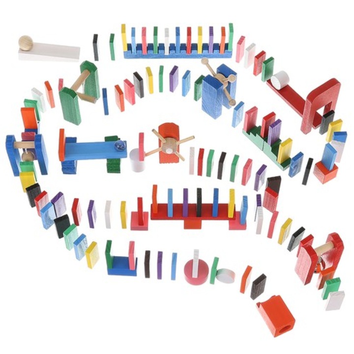 Set Domino din Lemn - 407 Piese