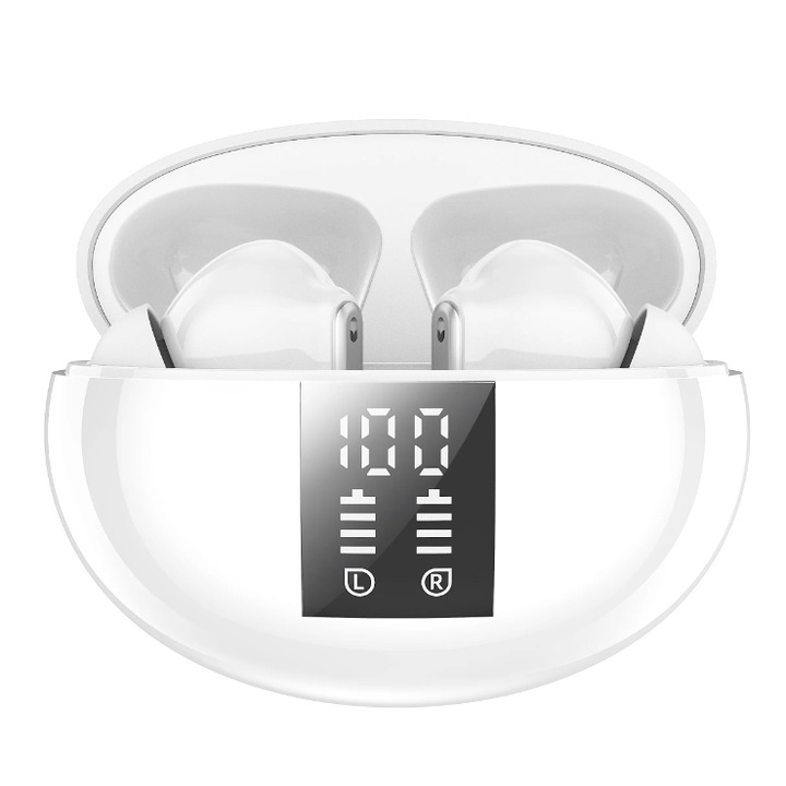 LUMAUDiO ZoundX vezeték nélküli Bluetooth fejhallgató külső zajszűréssel, zenéhez és hívásokhoz Fehér