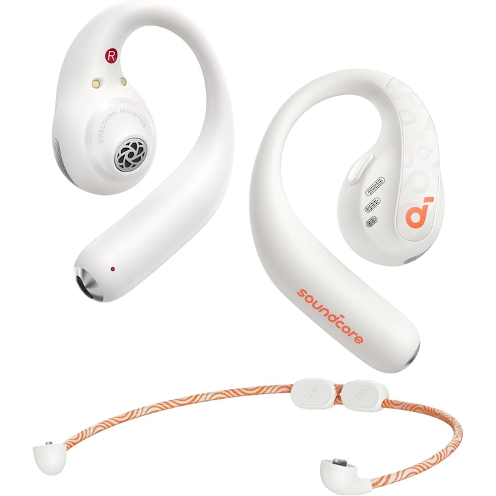 Anker SoundCore AeroFit Pro True vezeték nélküli fejhallgató, IPX5, 46H autonómia, LDAC, Bluetooth 5.3 fehér